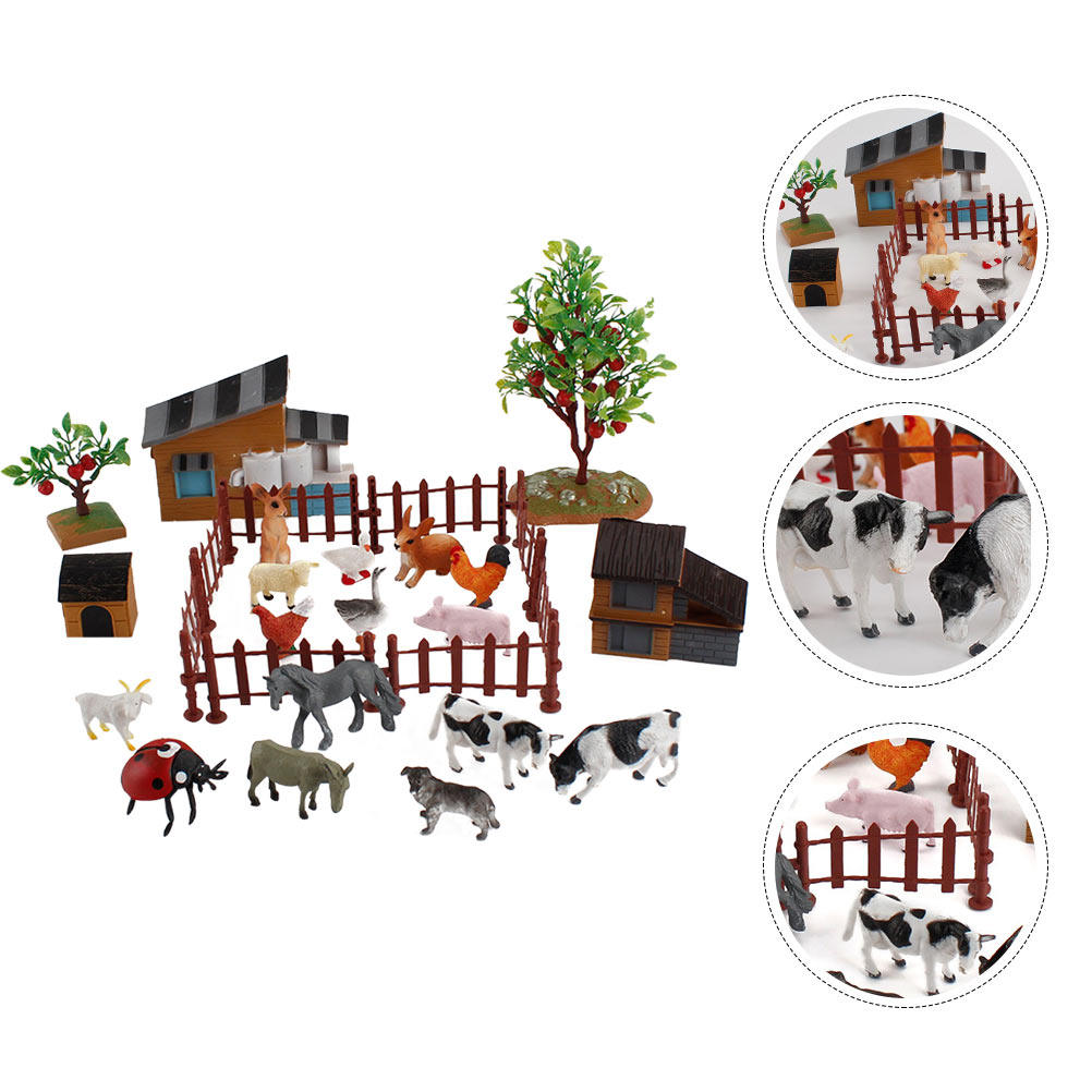 Kid Education - 1Set Mini Farm Animal Set Realistic
