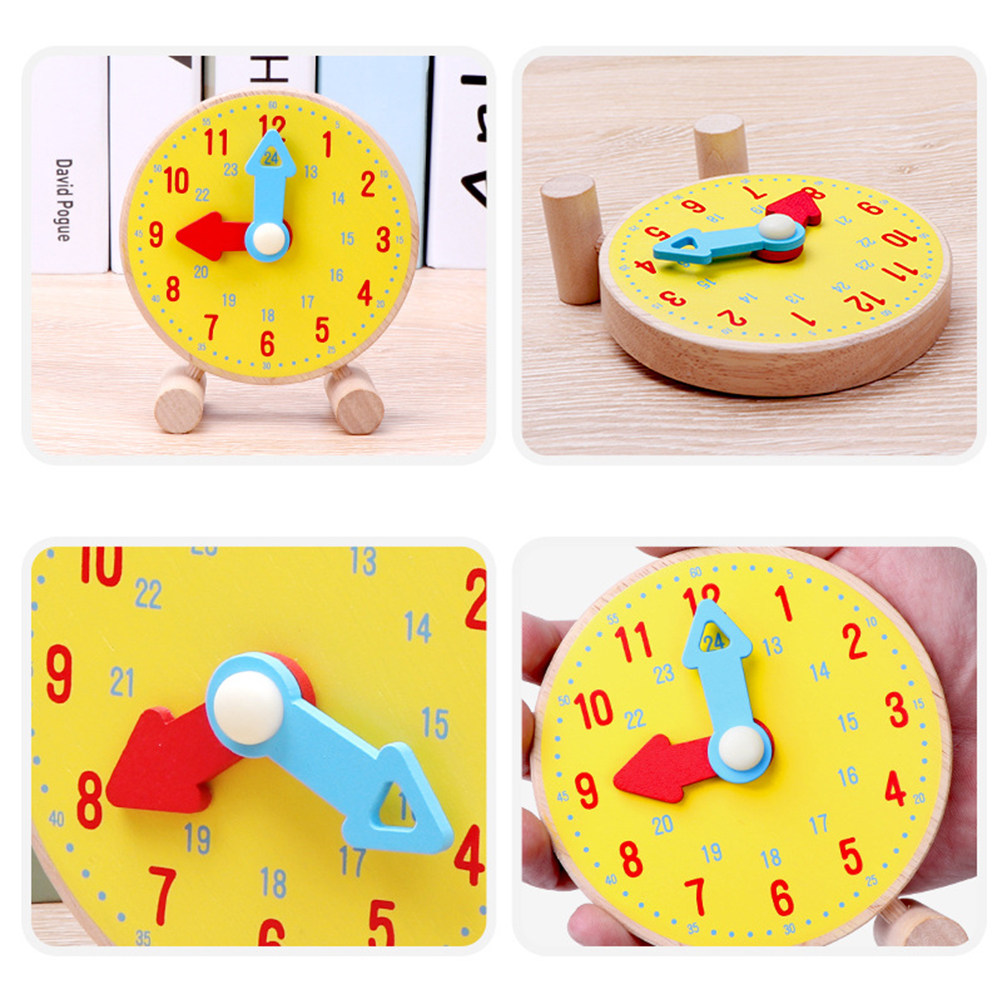 Kids Education Design - 1Pcs Wooden Clock for Early Educational