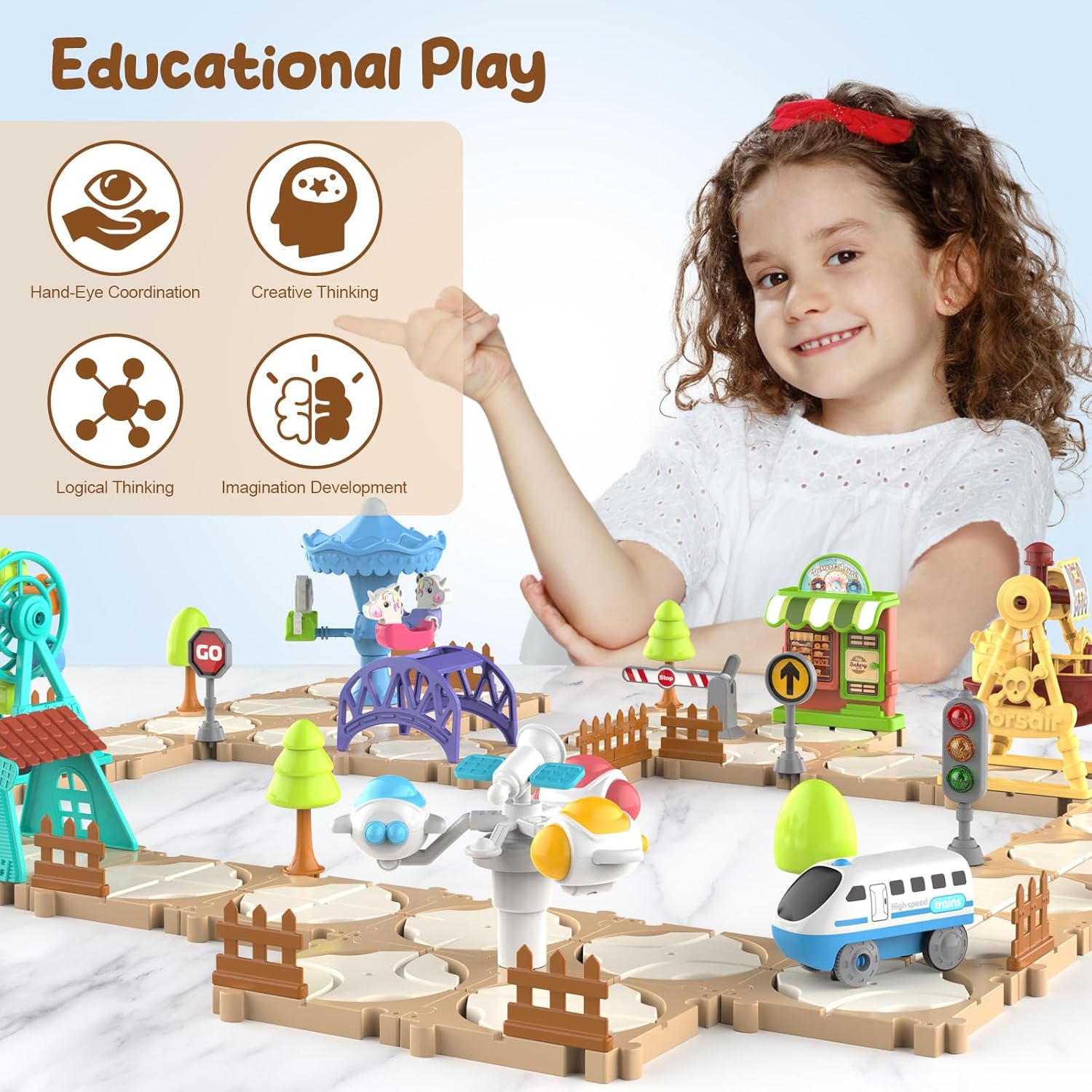 DIY Puzzle Track Car Set Assem - Game Educational For Kids Free recension och pris