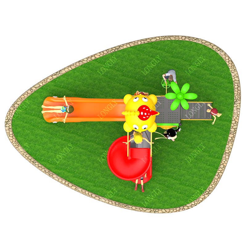 Commercial Plastic Slide 450x2 - Kids Education Park recension och pris