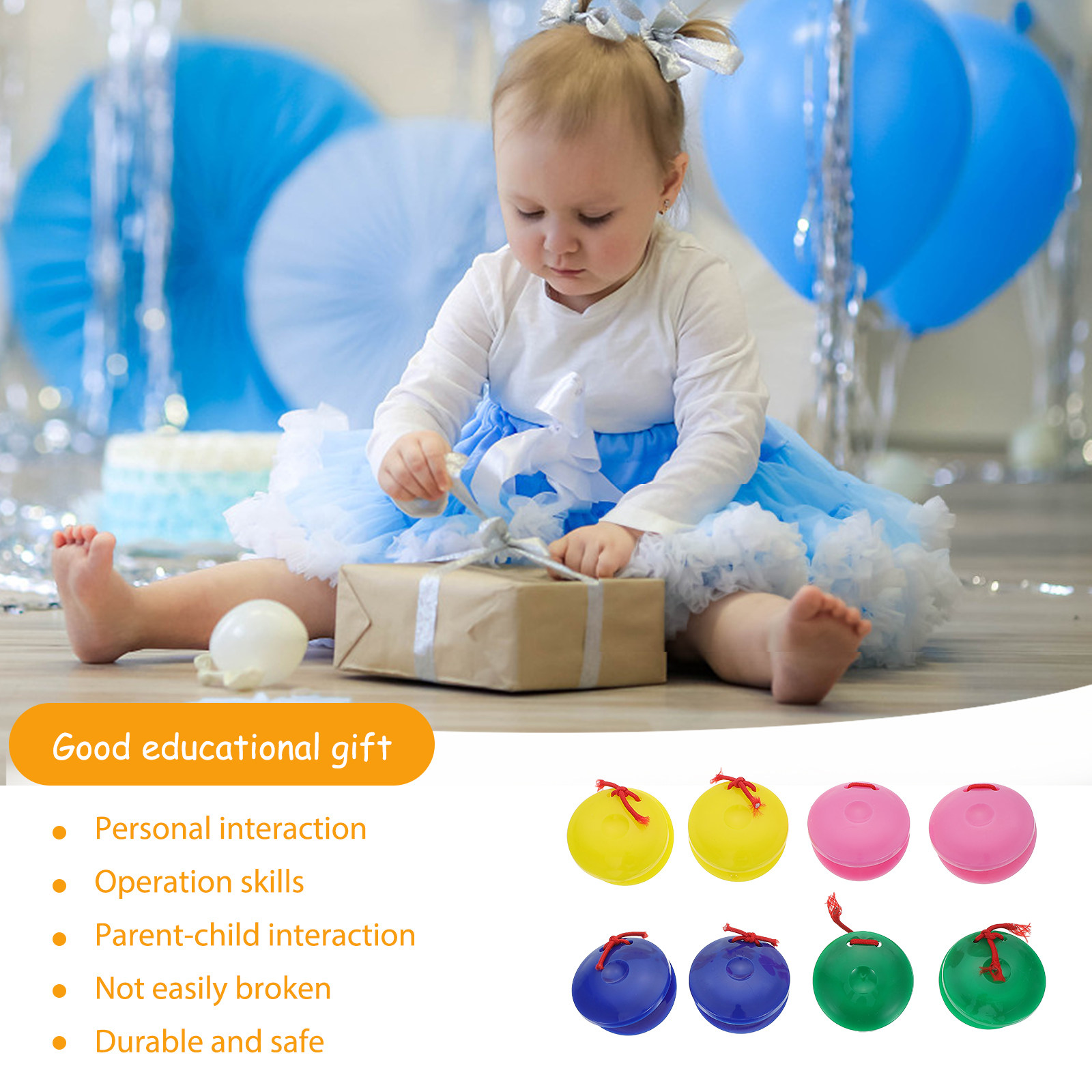 8Pcs Creative Kids Castanet In - Kids Education Help recension och pris