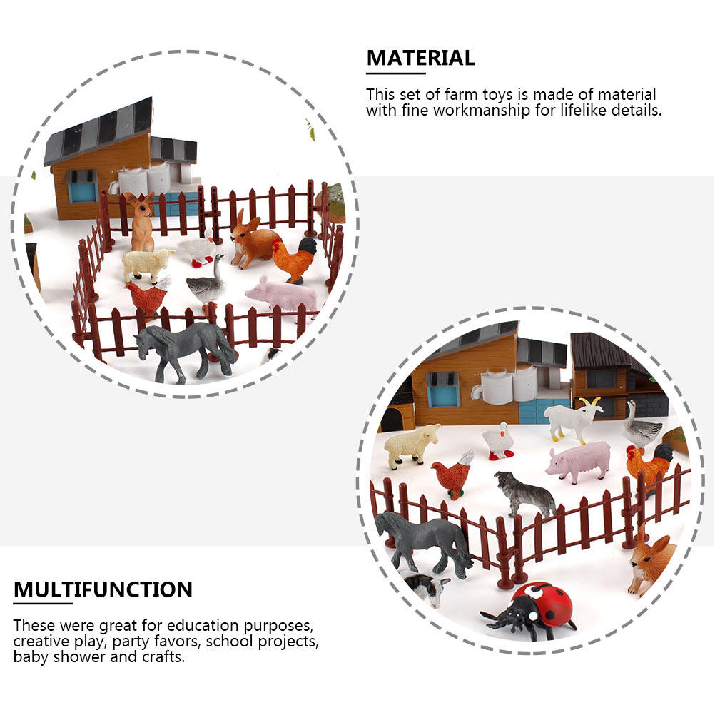 1Set Mini Farm Animal Set Real - Kid Education recension och pris