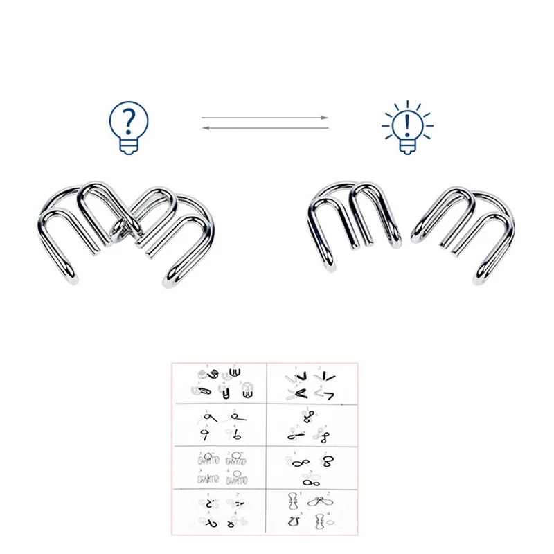 8PCS/Set Metal Montessori Wire - Game Educational For Kids Free recension och pris