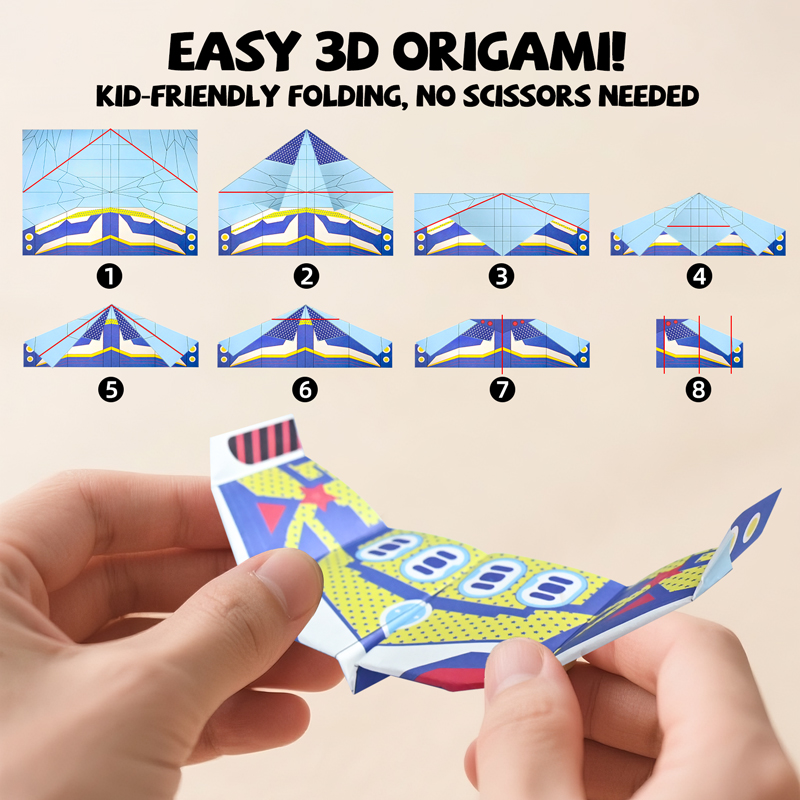 36 Sheets Paper Airplane Origa - Kids Education Things recension och pris