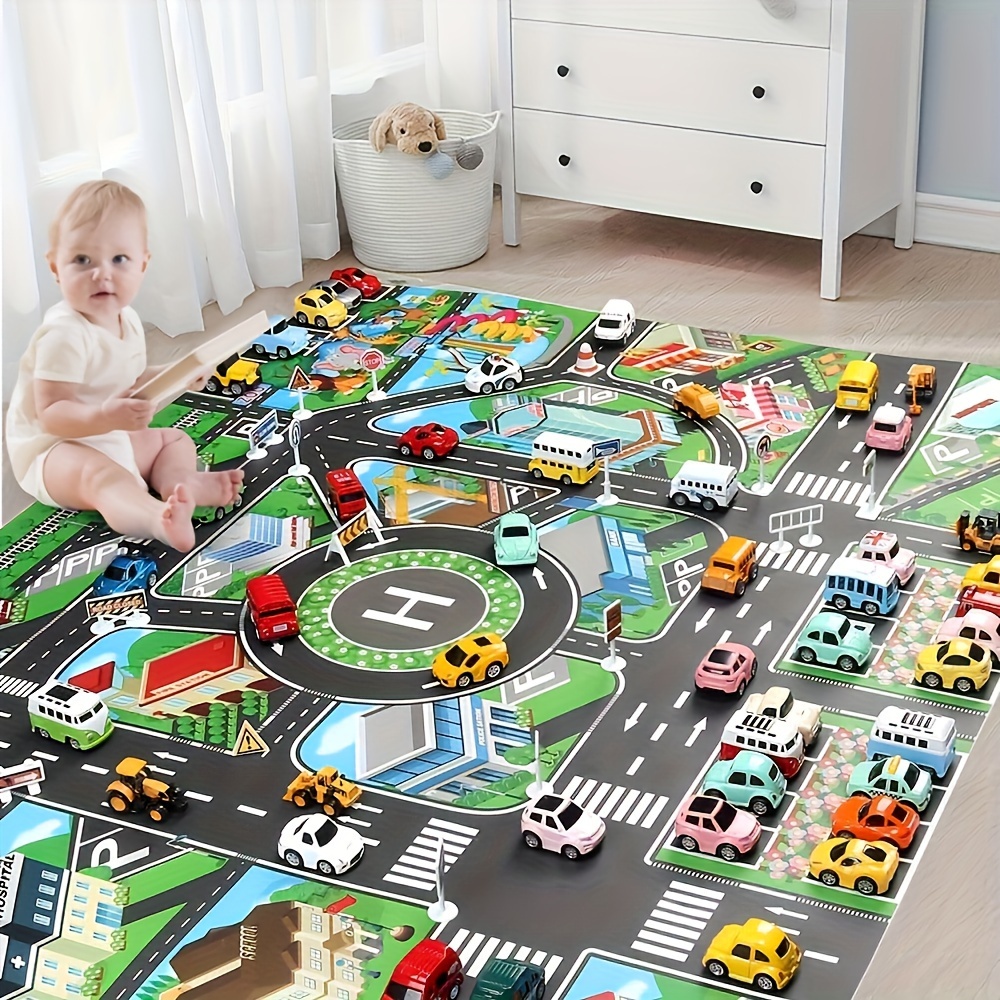 1pc, City Traffic Play Mat, La - Game Educational For Kids Free recension och pris