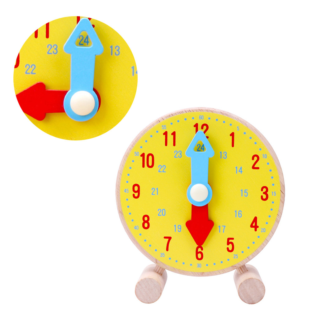 1Pcs Wooden Clock for Early Ed - Kids Education Design recension och pris