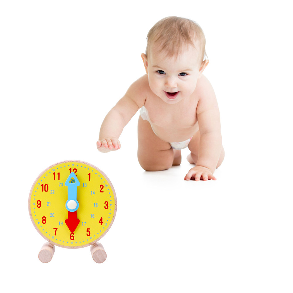 1Pcs Wooden Clock for Early Ed - Kids Education Design recension och pris